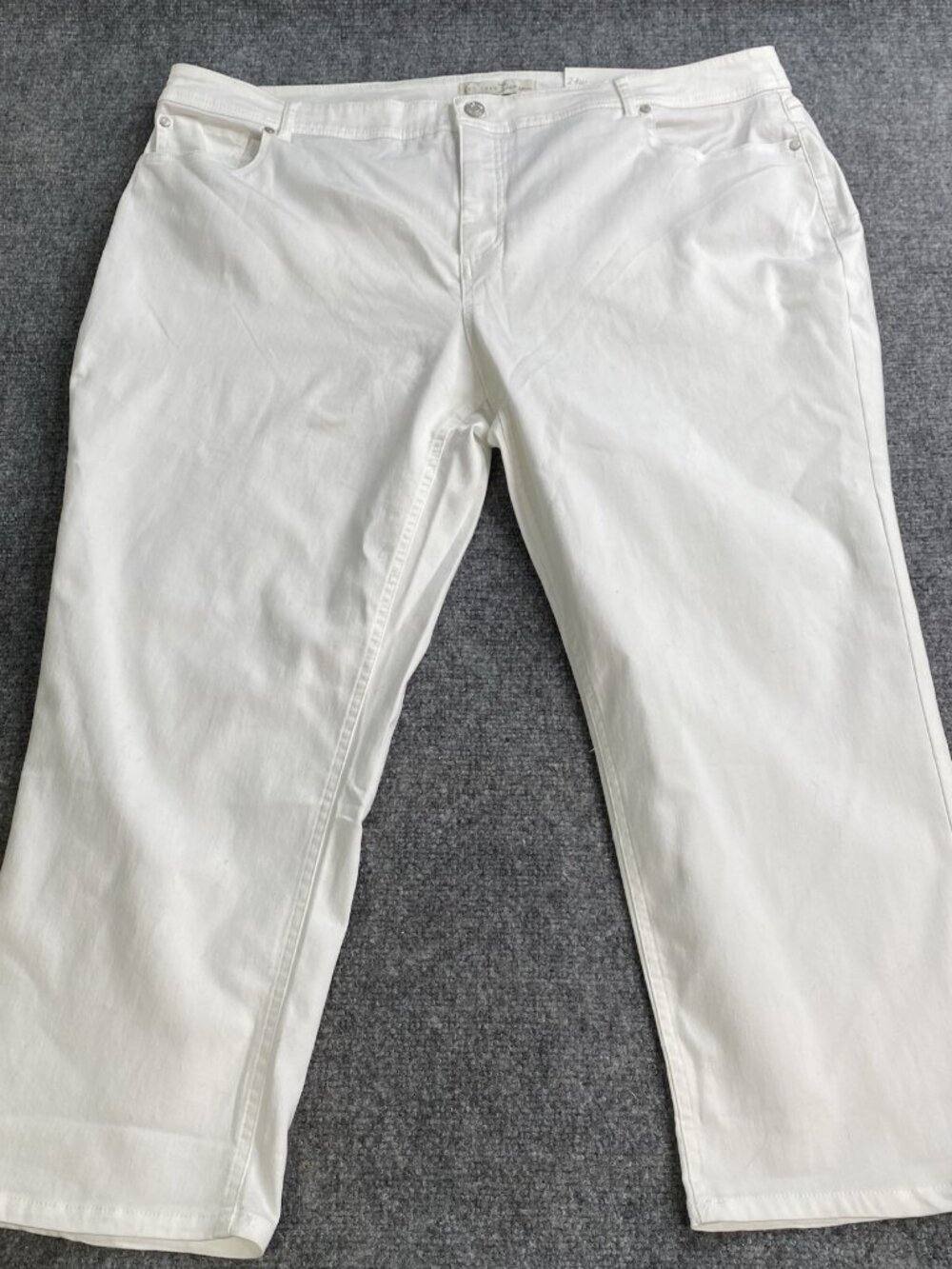 C Est 1946 Pants Womens 24W White Hi Rise Skinny Crop Minimalist Classic Shaping